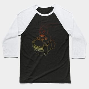 Easter bunny with egg in sunset colours Baseball T-Shirt